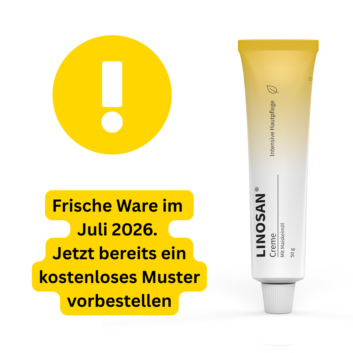Linosan Creme Tube stehend; neue Ware im Juli 2026